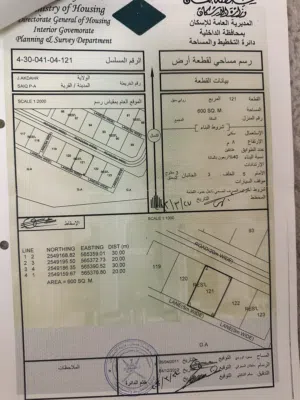 نصف أرض للبيع فالجبل الأخضر بموقع مميز جداً مع قابلية التنازل