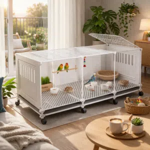 قفص طيور كبير مع عجلات – عرض مميز