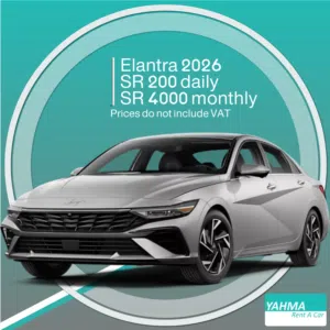 Hyundai Elantra 2026 for rent in Dammam - Free delivery for monthly rental