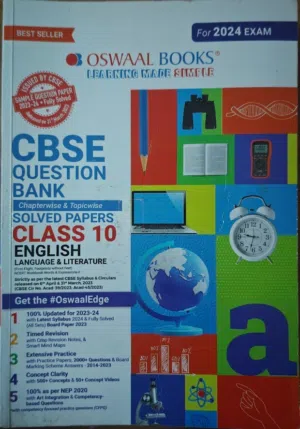 Oswaal Books Class 10 Solved papers (English) Cbse question bank