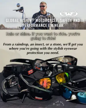 Glasses for motorcycle - foam padded sunglasses / USA