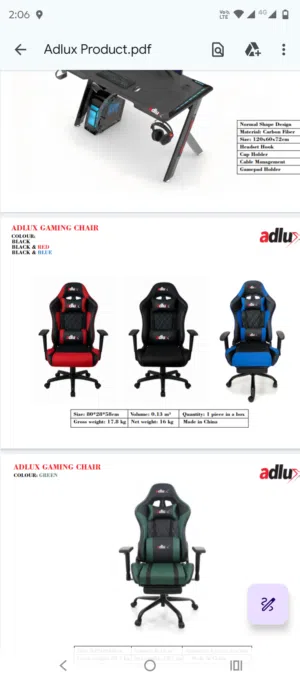 كرسي ألعاب gaming chai adlux
