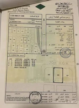 للبيع ارض سكنيه في منطقه الشهامة الرستاق