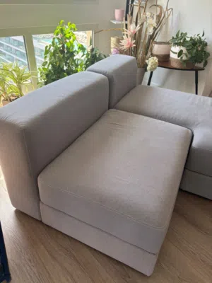 Ikea Jattebo Light grey modular chaise lounge sofa - 2 single sections modular