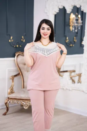 تراك نسائي جملة ومفرد دانتيل  بتصميم أنيق، مصنوع من أجود أنواع القطن المسحب المطاط. خامة ناعمة جداً،