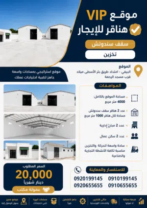 موقع هناقر VIP للايجار تاجوراء البيفي امتداد طريق بئر الاسطى ميلاد قرب مسجد الرحمة
