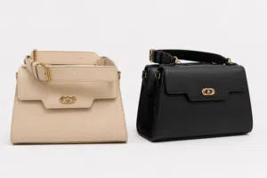 Elegant Ladies Handbag  Premium quality stylish handbag  Available in beautiful Beige & Black col