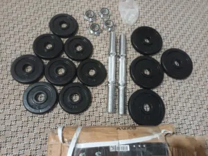20KG CAST IRON  ADJUSTABLE DUMBBELLS  FREE DELIVERY