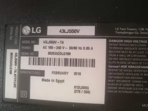 شاشة LG 43 SMART TV  مستعملة مكسورة تعمل صوت فقط بحاجة للصيانة