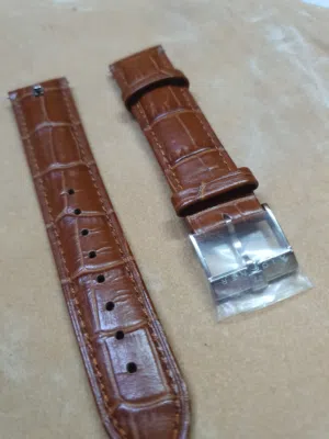 Aigner Brown leather crocodile pattern replacement watch strap