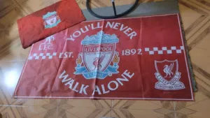Liverpool big flag+ Pillow case all for AED 150