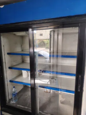 ثلاجة عرض بابين تبريد هوا اقتصاديه جدا