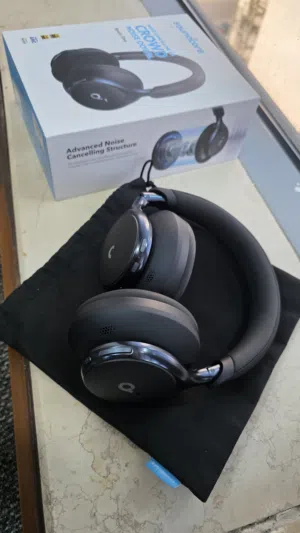 سماعه رأس headset انكر استخدام اسبوع . Anker soundcore space one