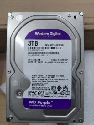 قرص صلب داخلي من نوع Western Digital Purple بسعة تخزين 3 تيرابايت