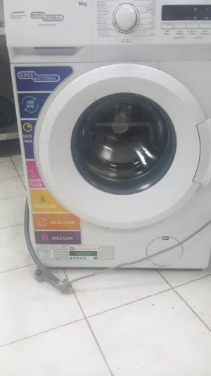 غساله 6كيلو سوبر جنرال استعمال خفيف بحاله جيده جدا السعر 450 درهم