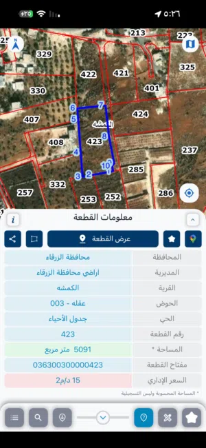Farm Land for Sale in Zarqa Al-Kamsha