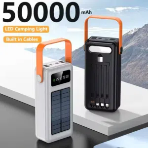 باور بانك عملاق 50000mAh + طاقة شمسية مش منتج عادي... هذا حل طوارئ حقيقي لكل بيت