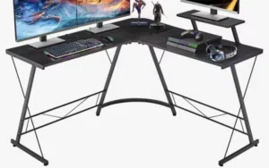 Black corner desk