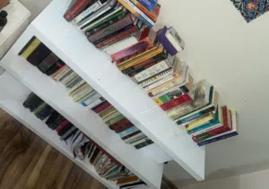 White 3-Tier Bookshelf – Good Condition – Ready to Use