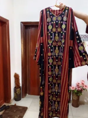 فستان سهرة ستاتي ، ثوب مطرز للبيع