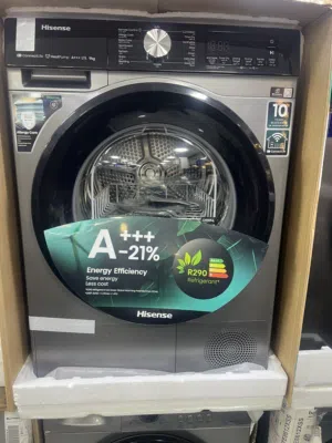 نشافه ملابس هايسنس 9 ك انفرتر سلفر مميز سعر حرق