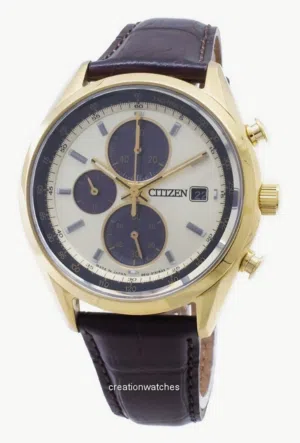 Citizen Eco-Drive CA0452-01P Chronograph Analog Men's Watch. ساعة سيتيزن كرونوغراف بالطاقه الضوئيه