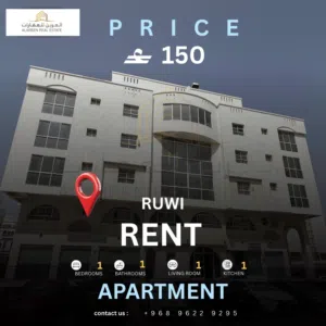 70 m2 1 Bedroom Apartments for Rent in Muscat Ruwi