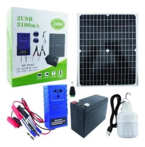 نظام الطاقة الشمسية المتكامل صار عندك حل مضمون لكل لحظة انقطاع:  لوح شمسي 220W بقدرة عالية للشحن