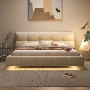 سرير كلاسيكي فاخر و انيق مع اضاءه LED مقاس 200*180 cm مع مرتبه طبيه جديده مغلفه          ب 1500 درهم