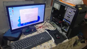 كمبيوتر كامل متكامل i5 جيل رابع مع كرت شاشة GTX 1050TI وملحقاته شاشة وماوس وكيبورد