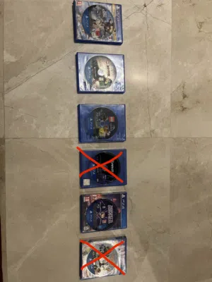 6 ps4 cd disks used with case Clean zero to few scratches