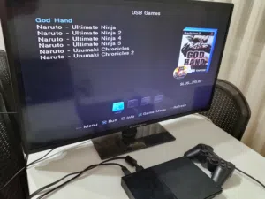 ps2 جديد استعمال شهر فقط، مع يد وسبع ألعاب