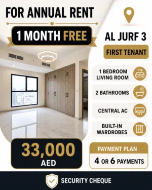 1540 ft² 1 Bedroom Apartments for Rent in Ajman Al- Jurf