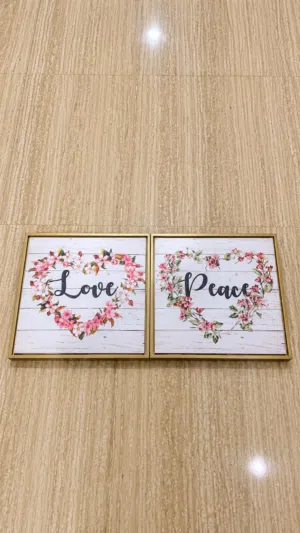 Love & Peace Wall Art Set (2 Pieces)