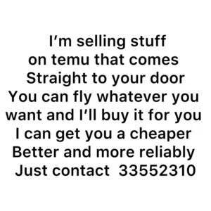 Buy stuff off temu like type c chargers,drones,keyboards,controllers,figures from my number