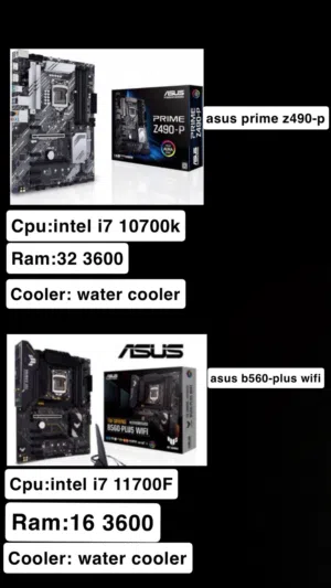 تجميعة كمبيوتر قيمنق قوية i7 + لوحات ASUS Z490/B560 + رام 3600