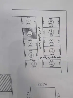 ارض للبيع في مقسم ممتاز