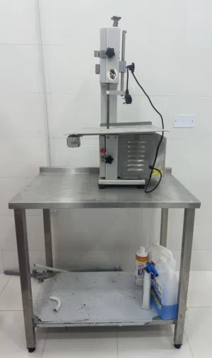 Meat cutting machine with stand