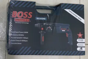 دريل بقوة 2200 واط من شركة BOSS الاصلية لثقب الجدار ونفس الوقت هلتي للحفر والتكس