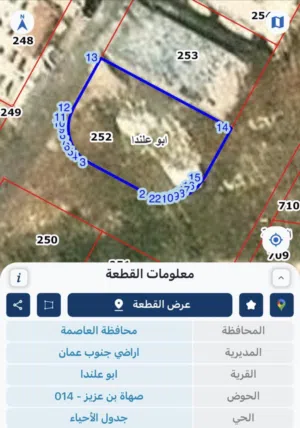 قطعة ارض بموقع مميز اول المستندة