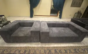 Gray velvet chairs, comfortable used for only one month