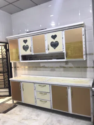 كاونتر مترين ونص طابقين مع سنك مرمر