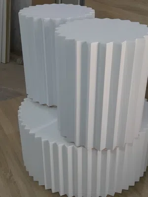 طاولات وسط خشب ودهان مكون من ثلاث قطع الون حسب الطلب ديكور شاشه