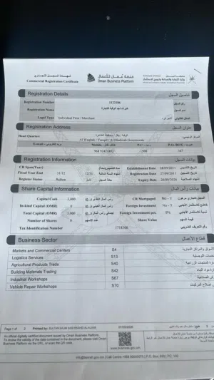 بيع سجل تجاري الدرجه الرابعه