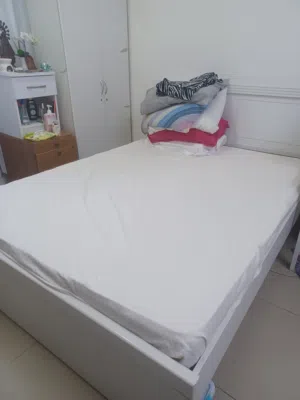 queen size bed matres  and cabinet tv stand