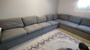 Lshape sofa(200sar) and sofa cum bed (150sar)for sale on reasonable price