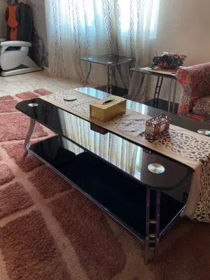 طقم طاولات صالون زجاج 3 قطع للبيع