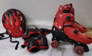 RED ROLLER SKATES