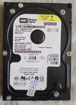 Western Digital Hard Drive – 80GB