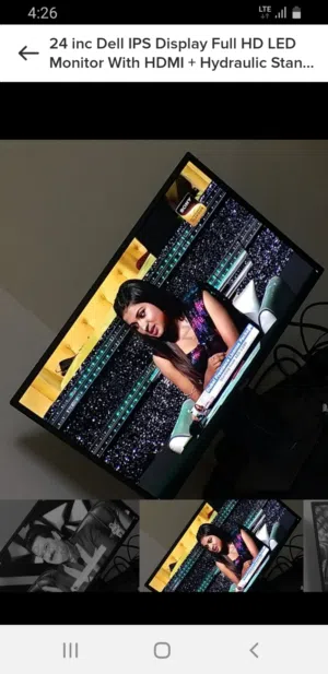 22inc Dell Full HD LED Monitor Nerrow Bezel With HDMI + Hidrolic Stand Model Number P2217H